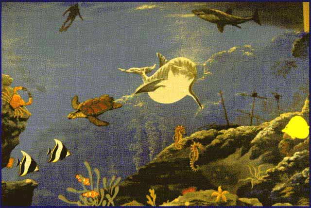 Ducks Halt Wall Painting 9 ft. x 7 ft.